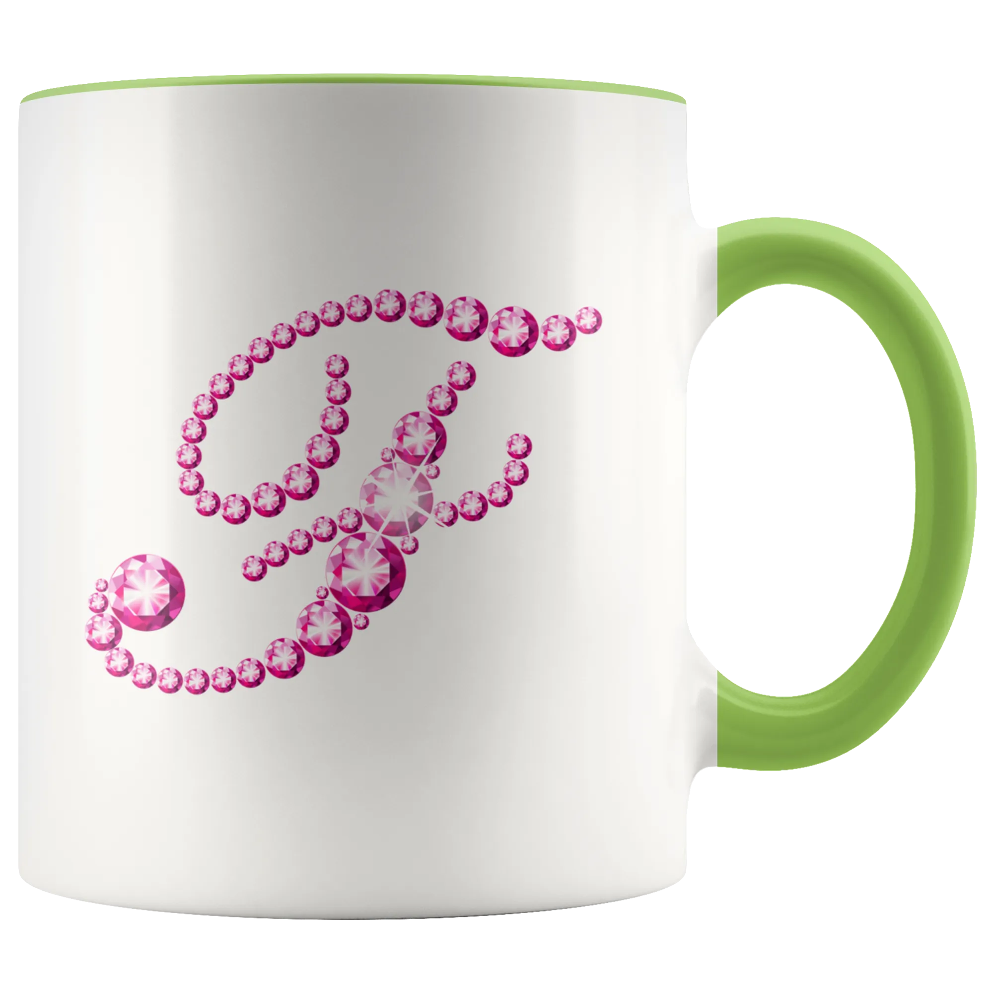 Initial F | Monogram Coffee Mug | Custom Letter Mug | Bling Style | Initial Letter Cup
