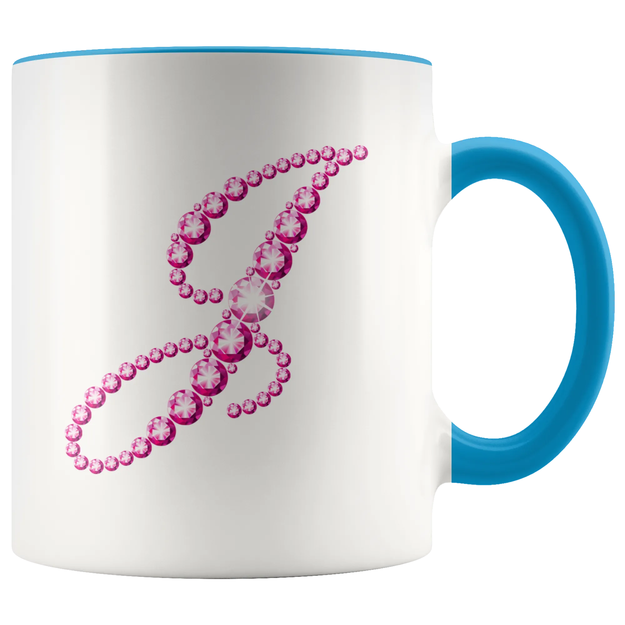 Initial J | Monogram Coffee Mug | Custom Letter Mug | Bling Style | Initial Letter Cup