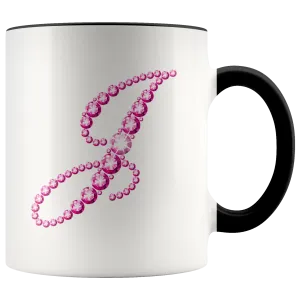 Initial J | Monogram Coffee Mug | Custom Letter Mug | Bling Style | Initial Letter Cup