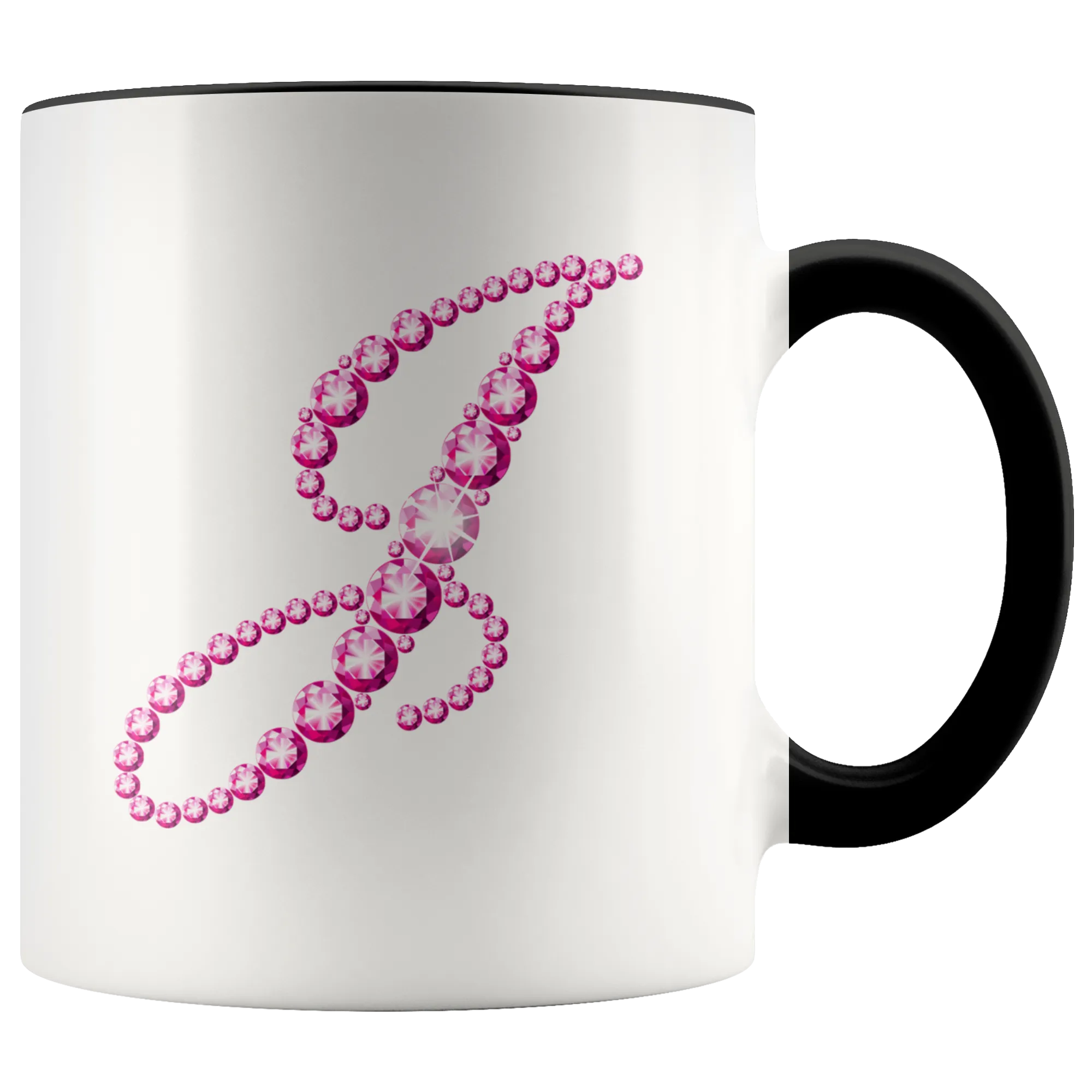 Initial J | Monogram Coffee Mug | Custom Letter Mug | Bling Style | Initial Letter Cup
