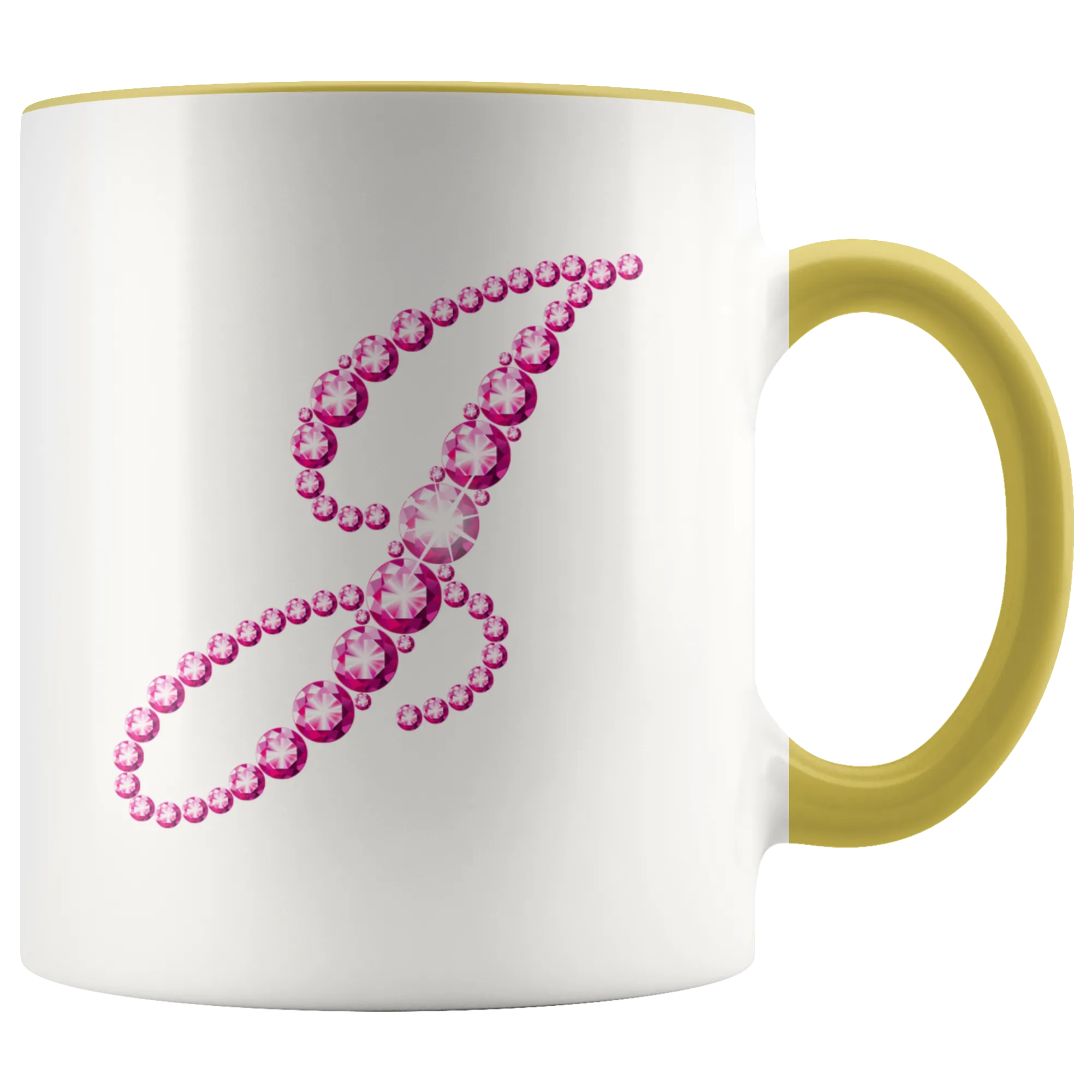 Initial J | Monogram Coffee Mug | Custom Letter Mug | Bling Style | Initial Letter Cup