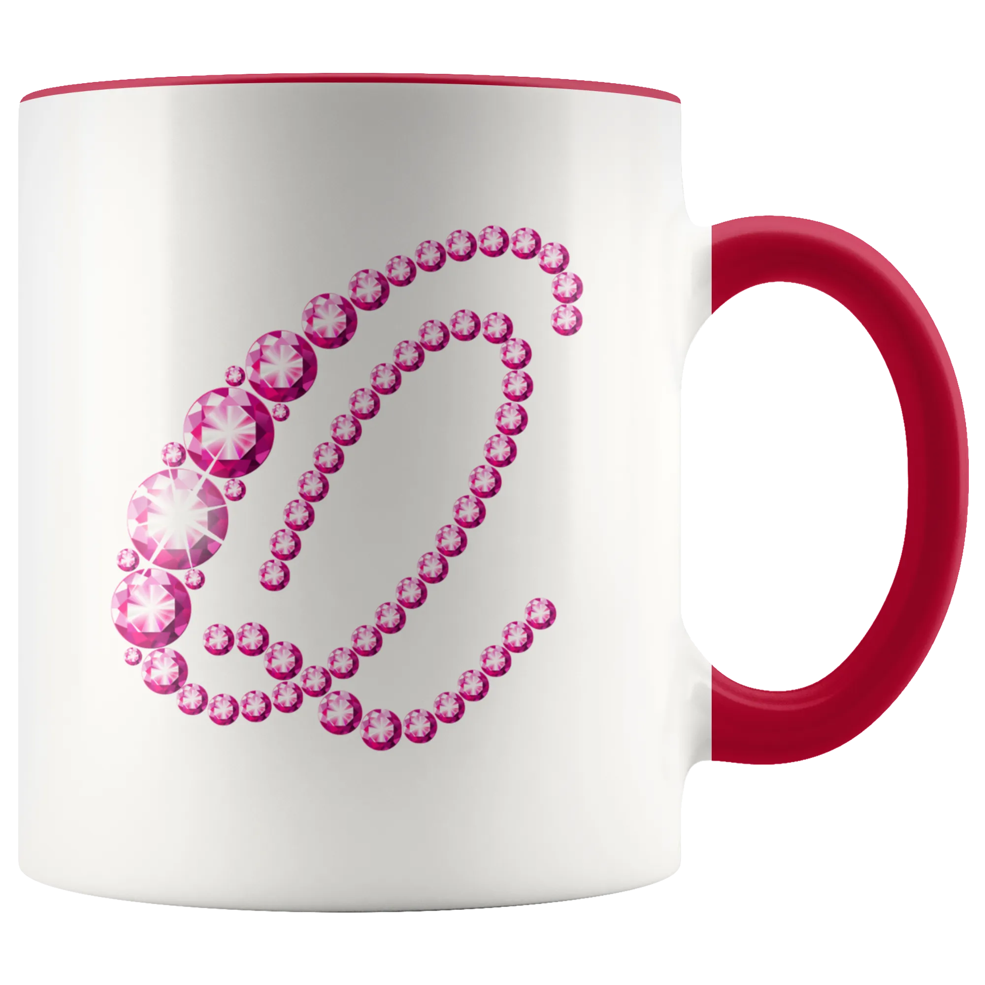 Initial Q | Monogram Coffee Mug | Custom Letter Mug | Bling Style | Initial Letter Cup