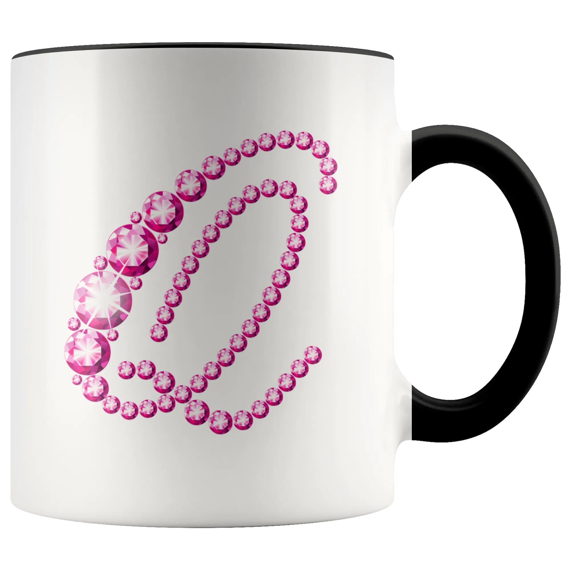 Initial Q | Monogram Coffee Mug | Custom Letter Mug | Bling Style | Initial Letter Cup