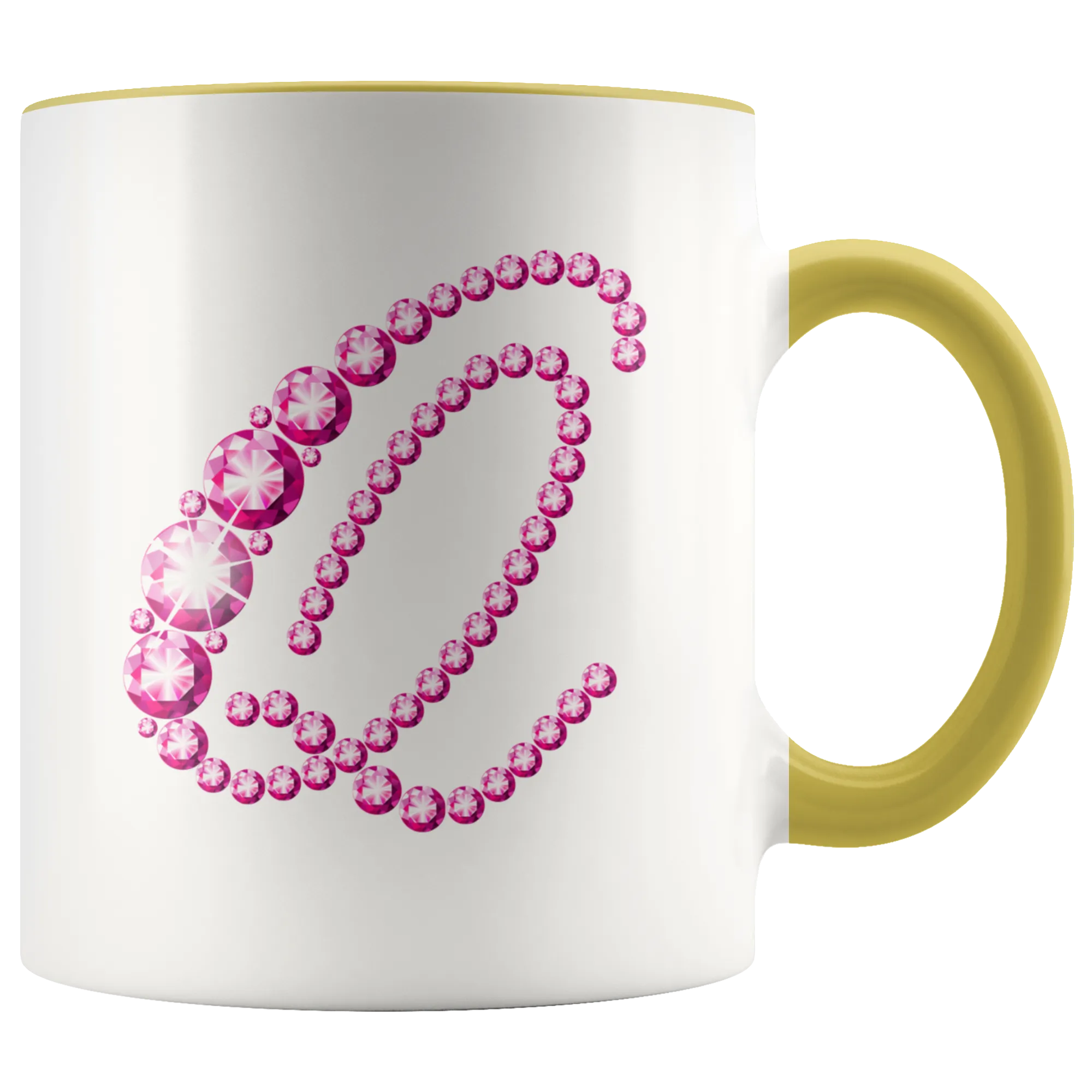 Initial Q | Monogram Coffee Mug | Custom Letter Mug | Bling Style | Initial Letter Cup