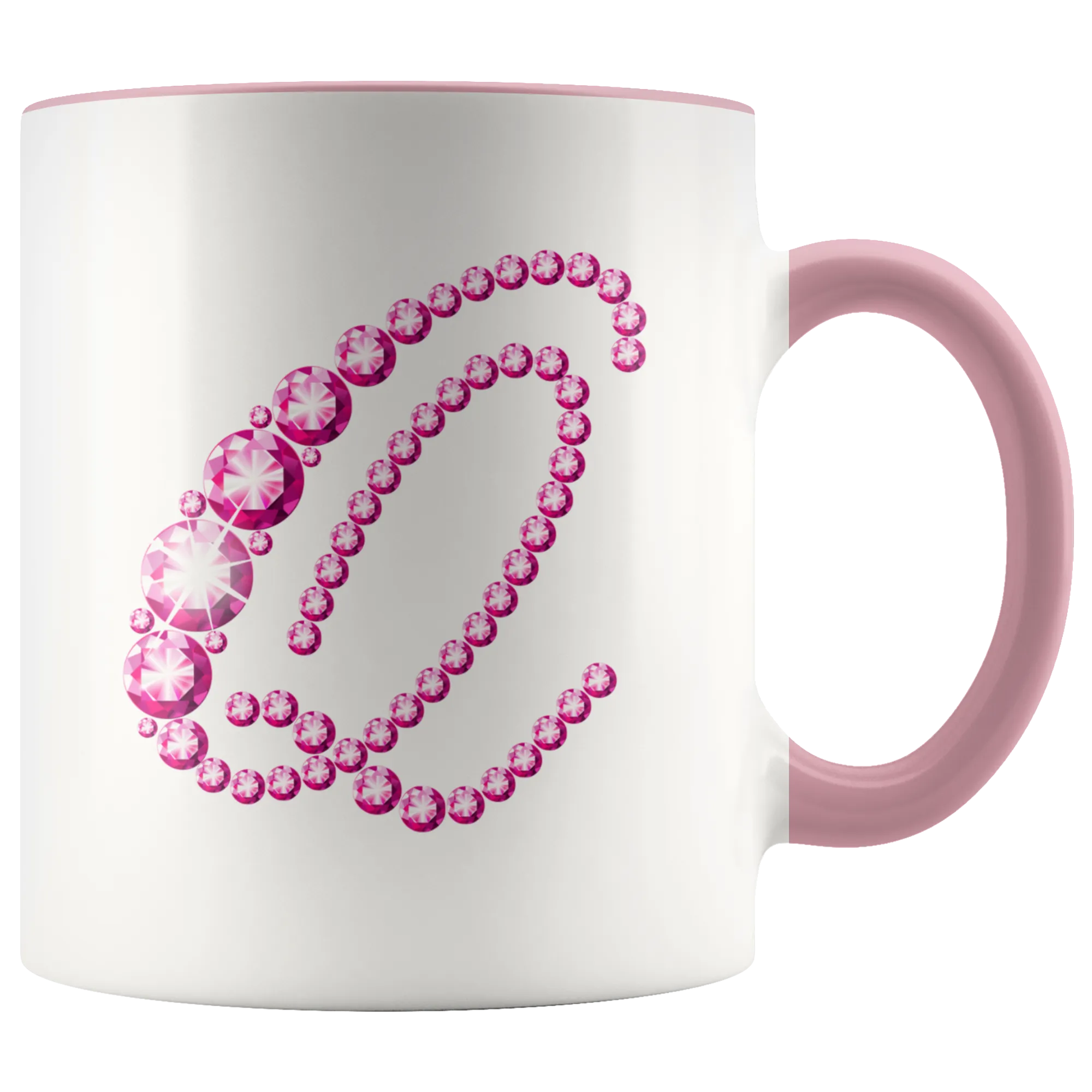 Initial Q | Monogram Coffee Mug | Custom Letter Mug | Bling Style | Initial Letter Cup