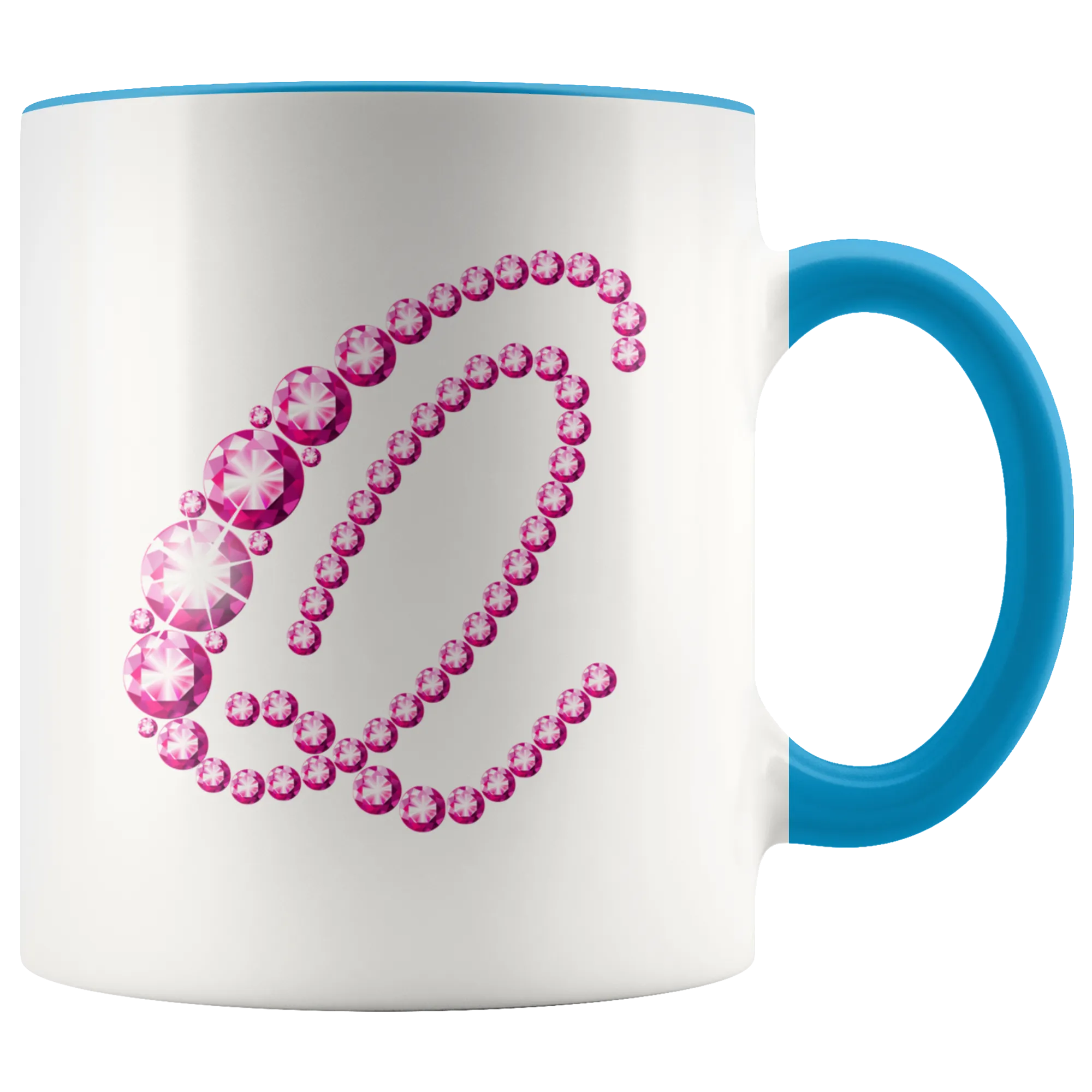 Initial Q | Monogram Coffee Mug | Custom Letter Mug | Bling Style | Initial Letter Cup