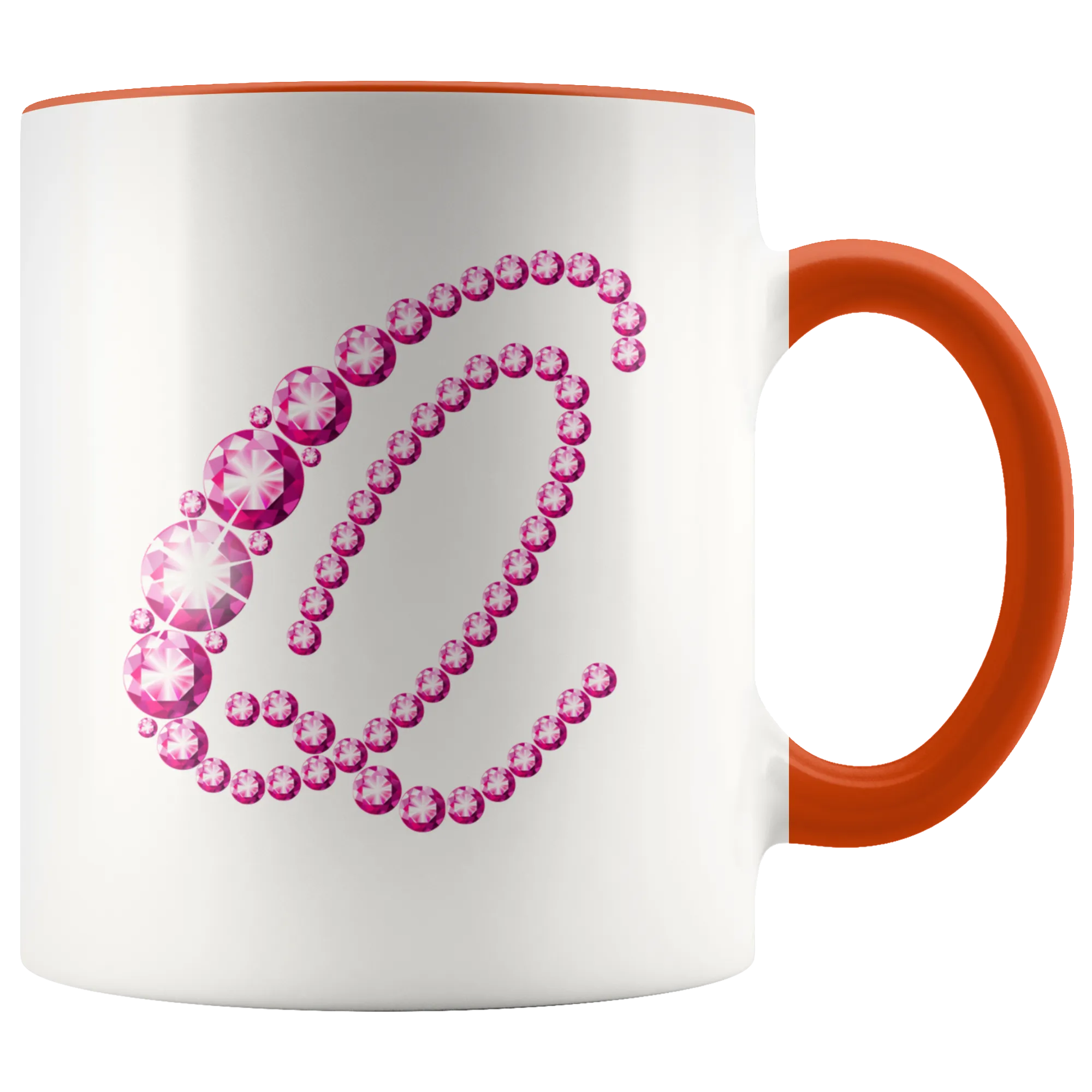 Initial Q | Monogram Coffee Mug | Custom Letter Mug | Bling Style | Initial Letter Cup