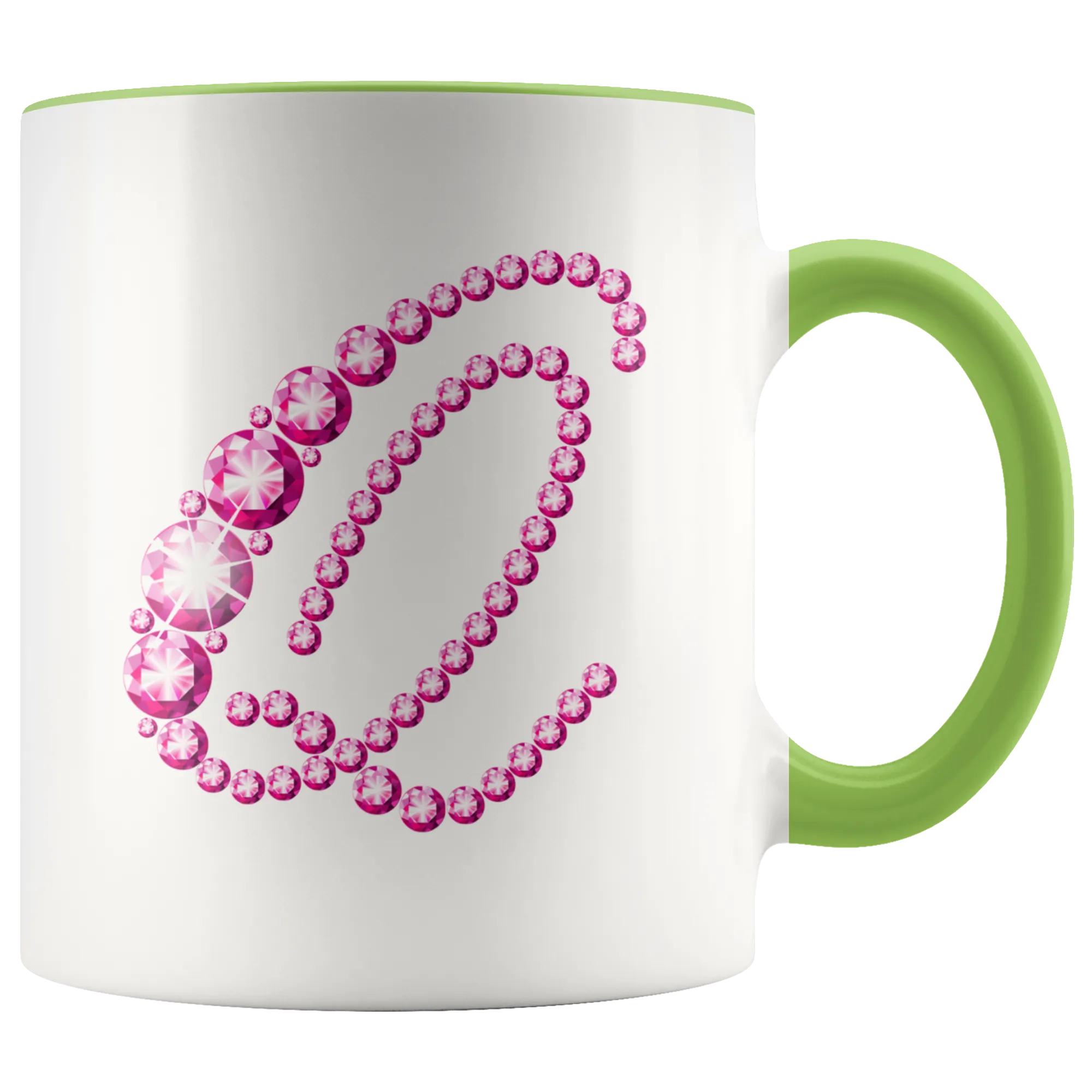 Initial Q | Monogram Coffee Mug | Custom Letter Mug | Bling Style | Initial Letter Cup