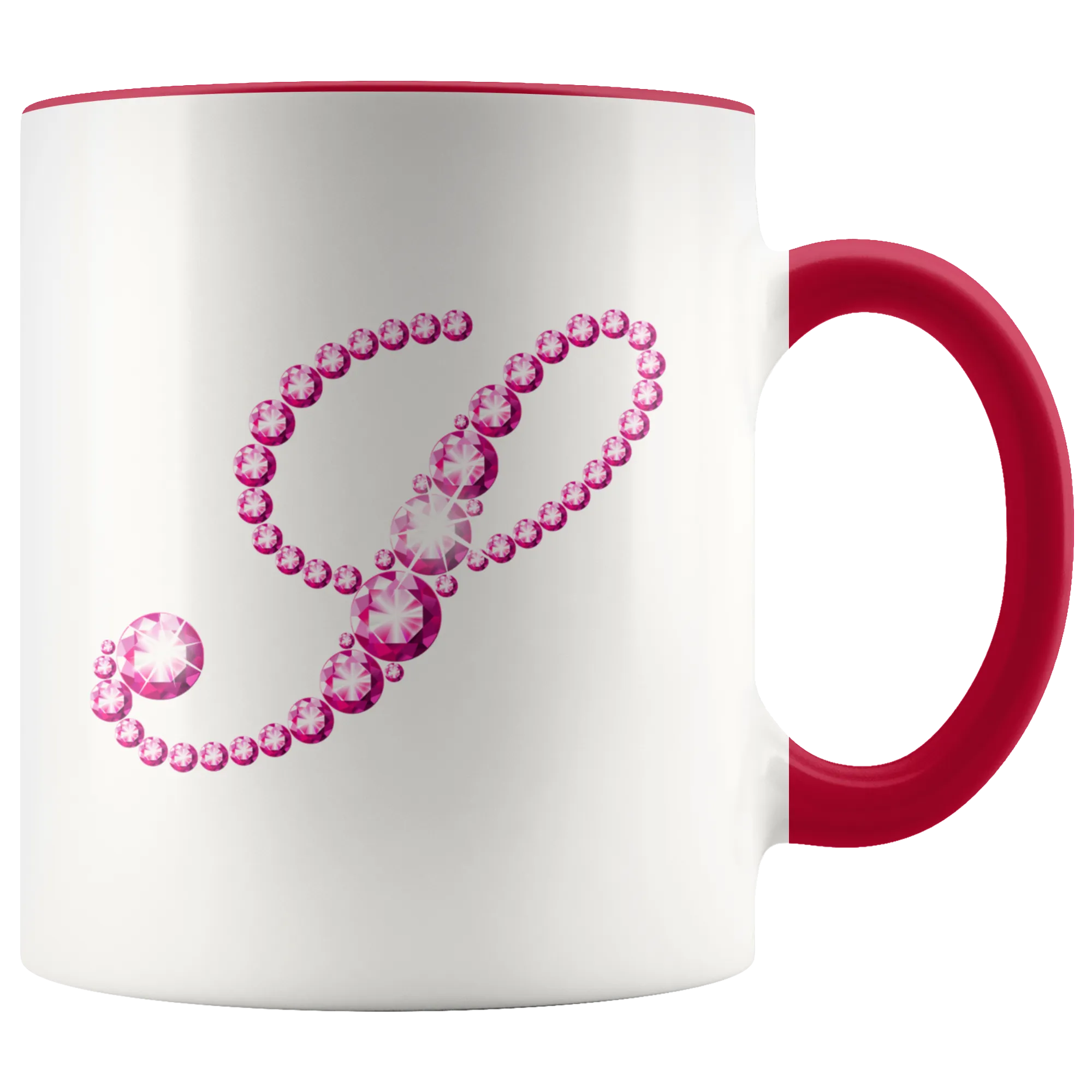 Initial S | Monogram Coffee Mug | Custom Letter Mug | Bling Style | Initial Letter Cup