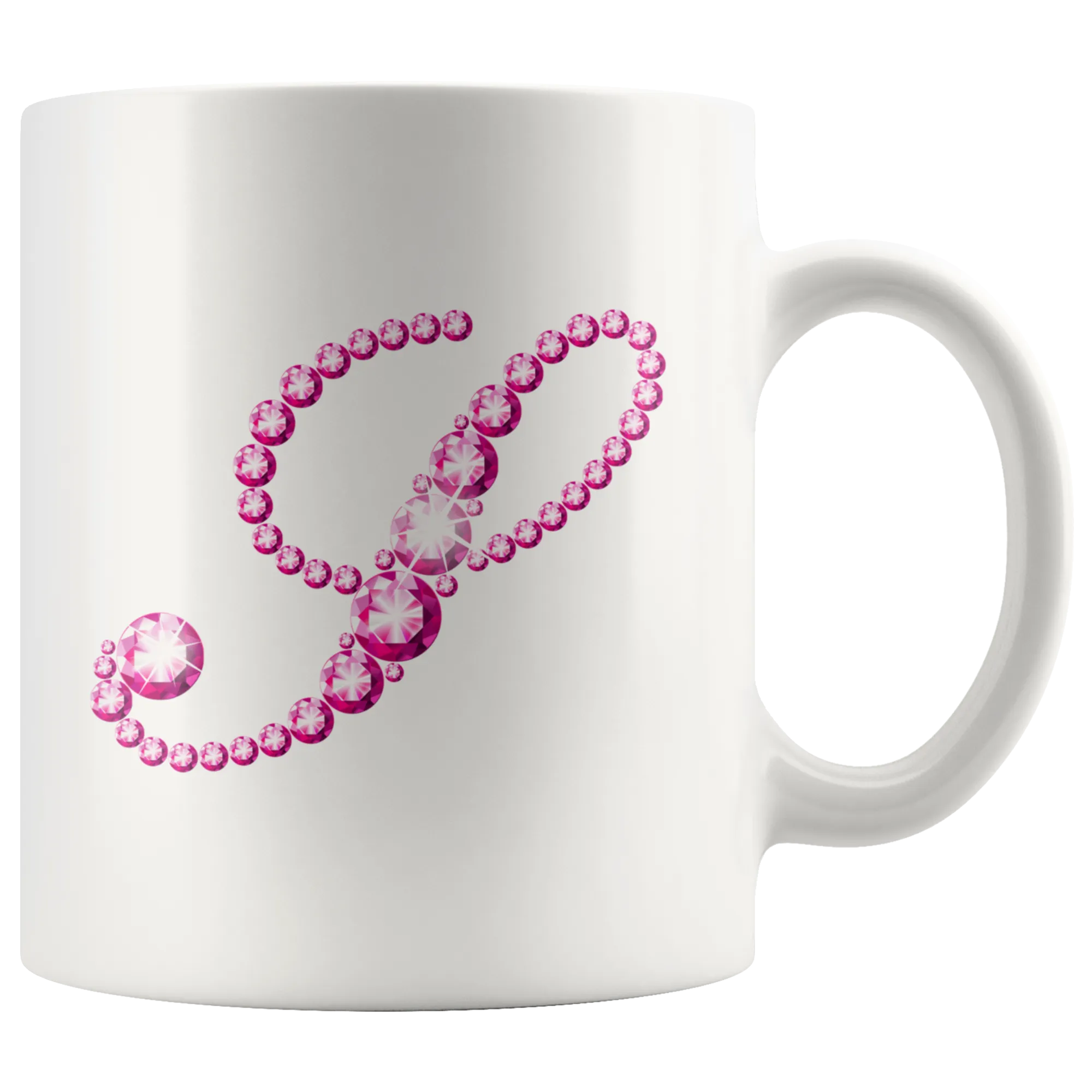 Initial S | Monogram Coffee Mug | Custom Letter Mug | Bling Style | Initial Letter Cup