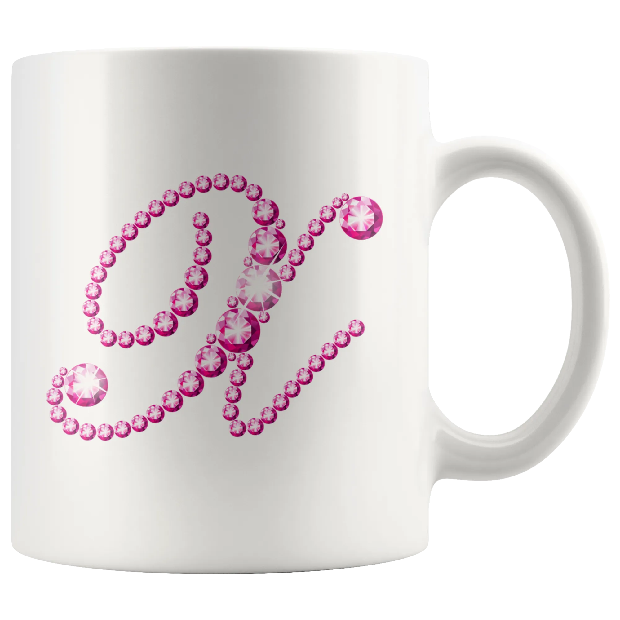Initial X | Monogram Coffee Mug | Custom Letter Mug | Bling Style | Initial Letter Cup