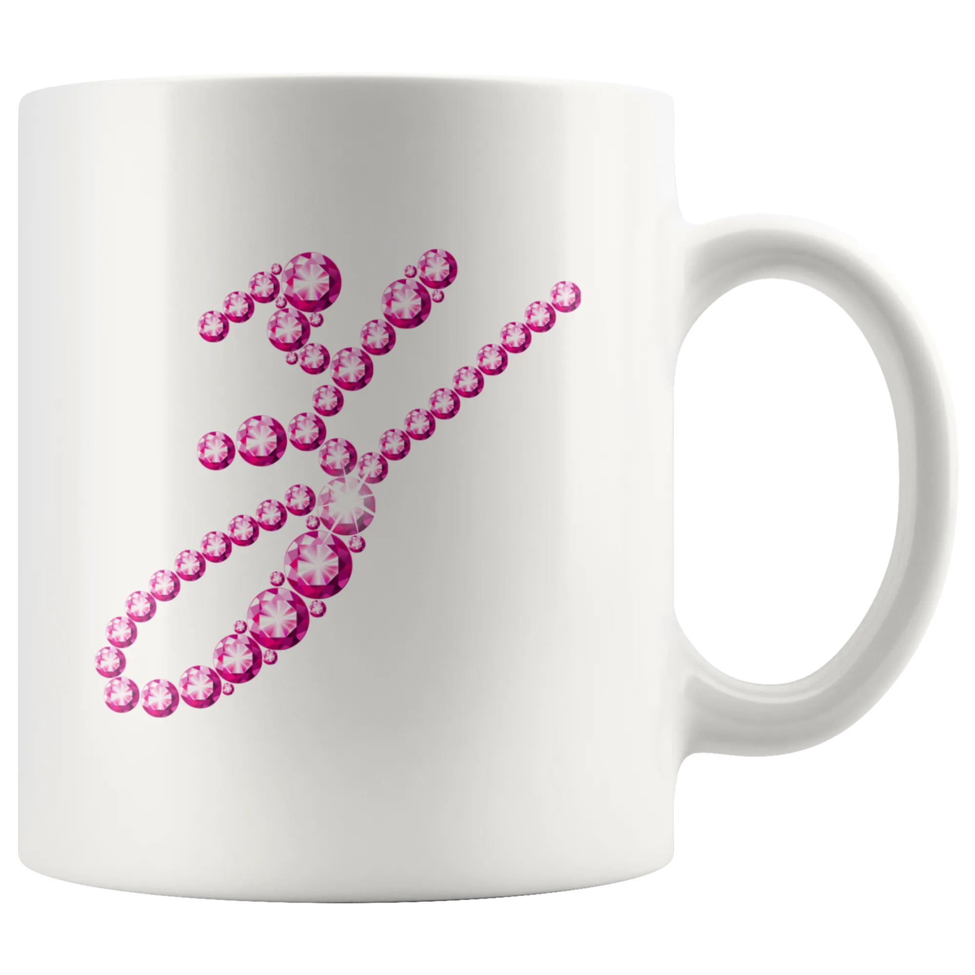 Initial Z | Monogram Coffee Mug | Custom Letter Mug | Bling Style | Initial Letter Cup