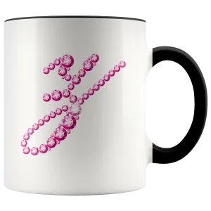 Initial Z | Monogram Coffee Mug | Custom Letter Mug | Bling Style | Initial Letter Cup