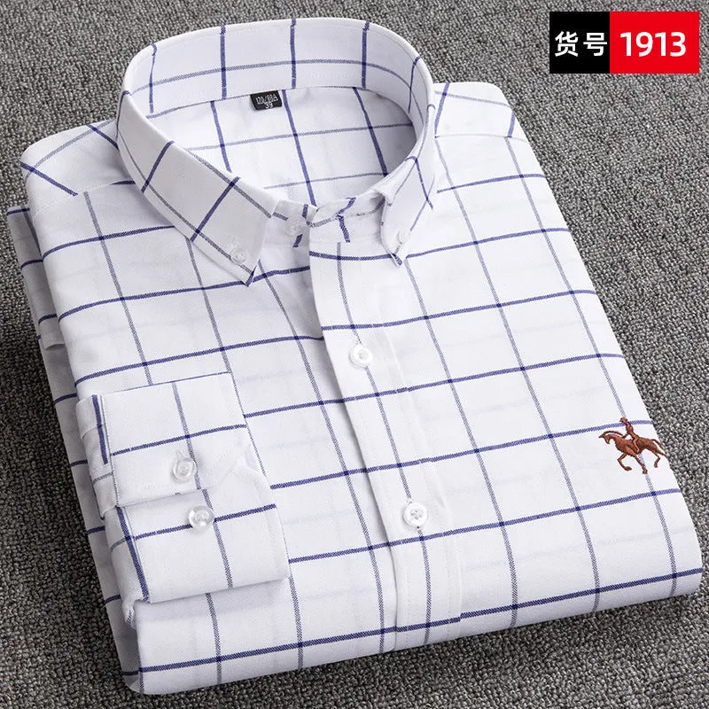 INSTOCK- long-sleeved Oxford shirt.