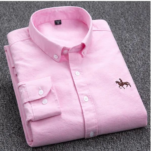 INSTOCK- long-sleeved Oxford shirt.