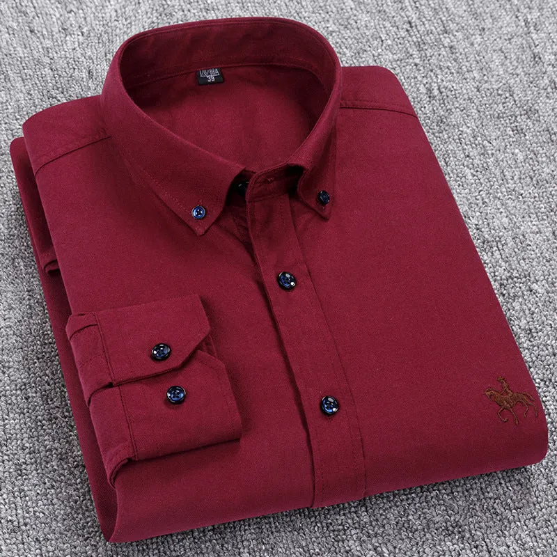 INSTOCK- long-sleeved Oxford shirt.