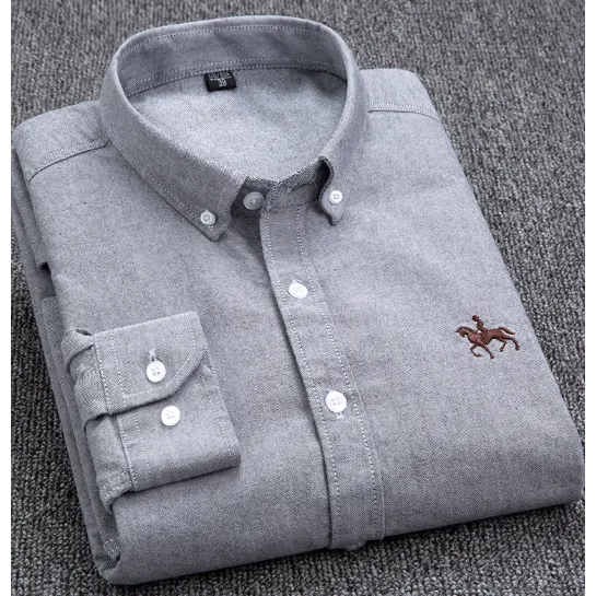 INSTOCK- long-sleeved Oxford shirt.