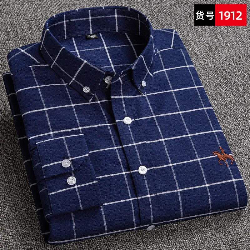 INSTOCK- long-sleeved Oxford shirt.