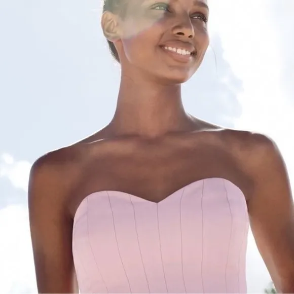J. Crew Marlie Classic Faille Strapless Pink Dress NWT