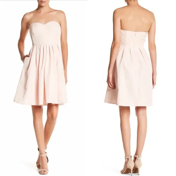 J. Crew Marlie Classic Faille Strapless Pink Dress NWT