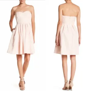 J. Crew Marlie Classic Faille Strapless Pink Dress NWT