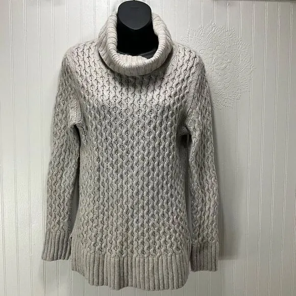 J. CREW Merino Wool Blend Cowl Neck Sweater