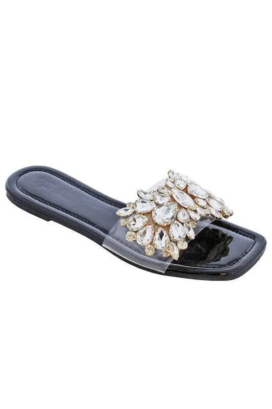 JEWLED FLAT SANDLES