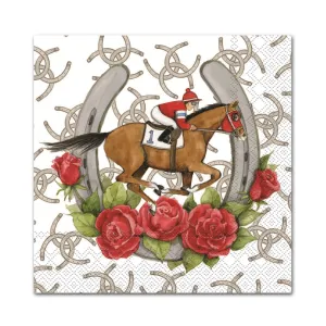 Jockeys & Juleps Horse Racing Paper Beverage Napkins