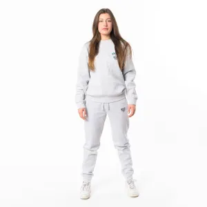 Jog Pants “Berlin Travel Club” - light oxford