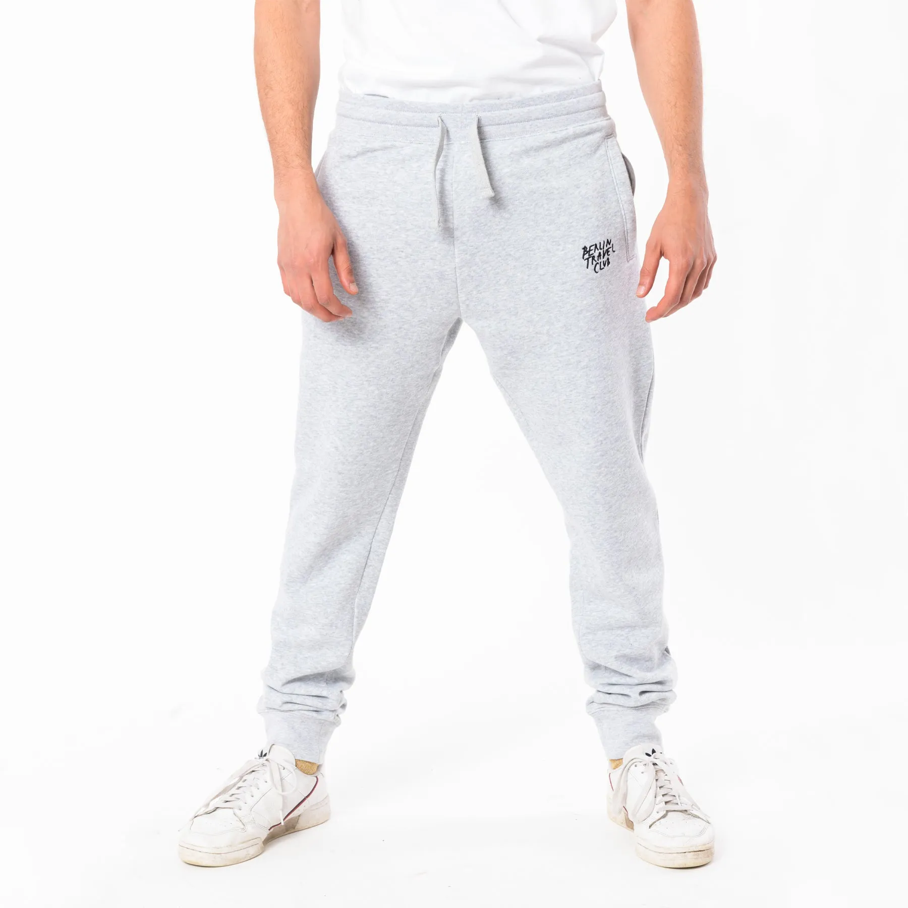 Jog Pants “Berlin Travel Club” - light oxford