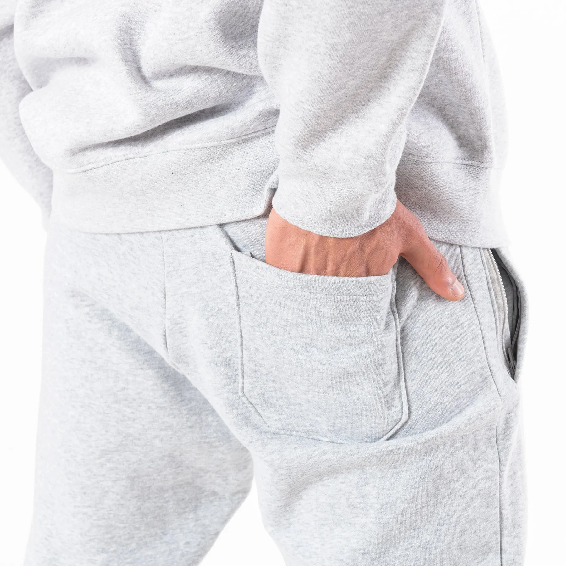 Jog Pants “Berlin Travel Club” - light oxford
