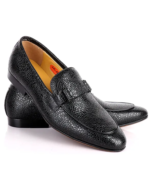 John Foster Stingray Slip-on Men's Loafers|Black