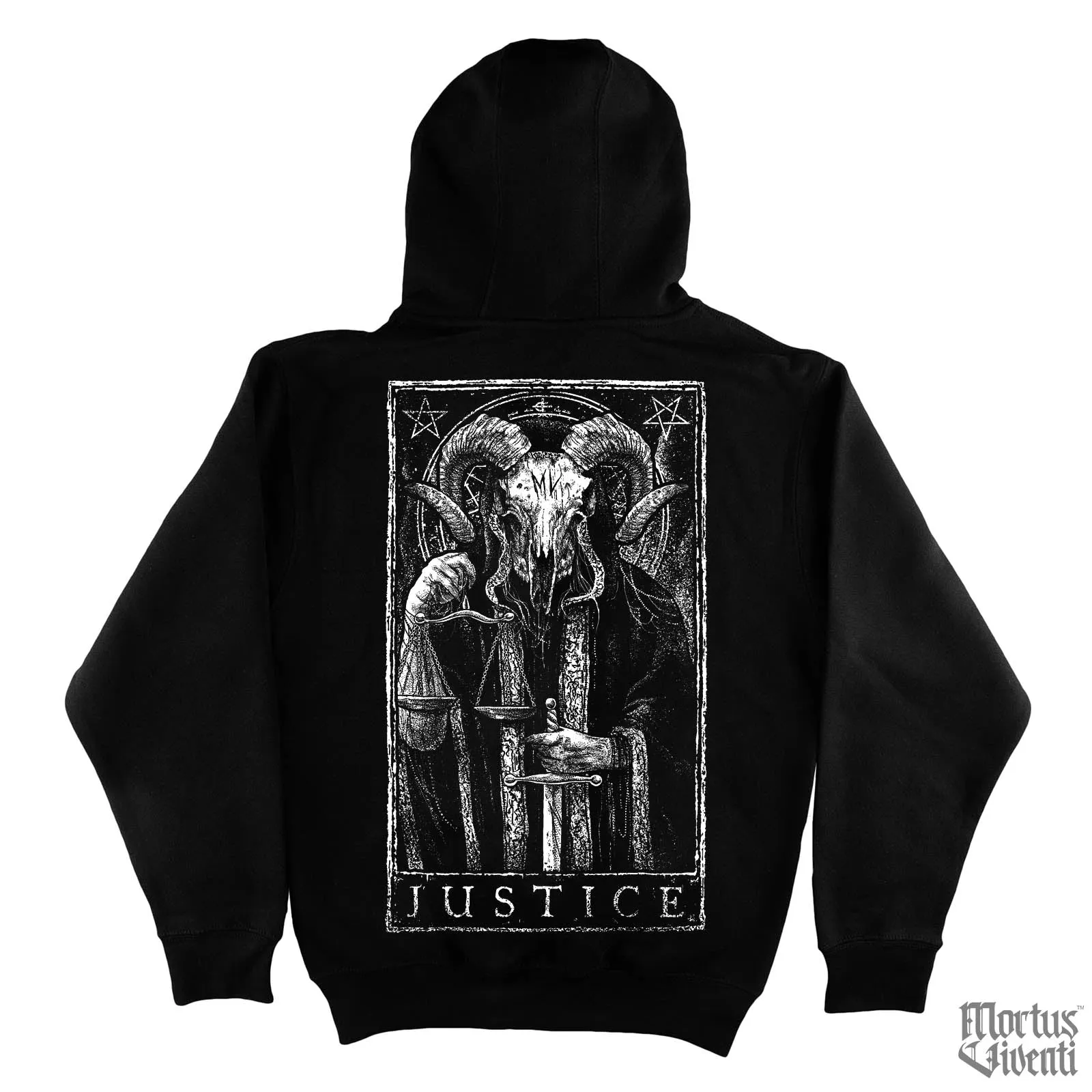 Justice Tarot Card Pullover Hoodie