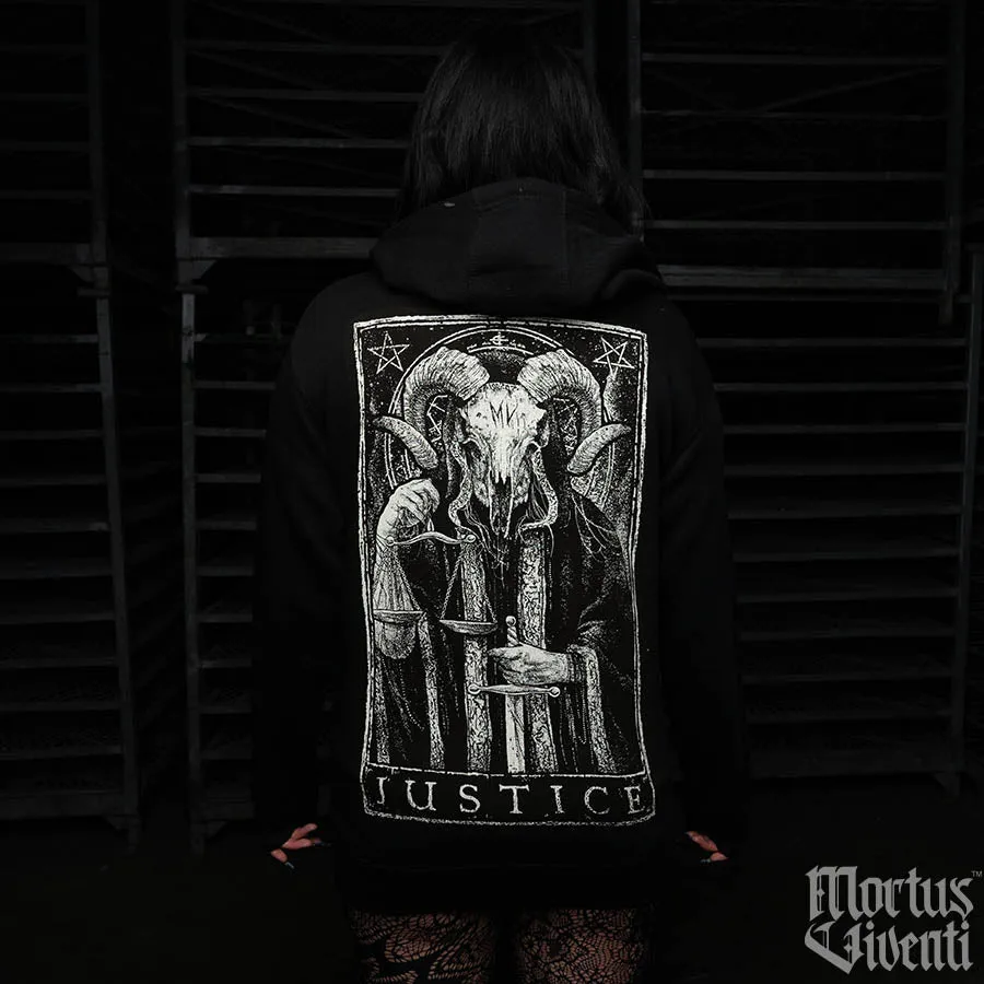 Justice Tarot Card Pullover Hoodie