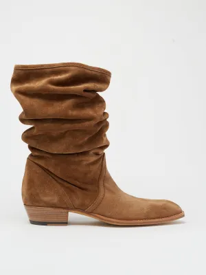 KEITH ROLL DOWN BOOTS IN TOBACCO SUEDE