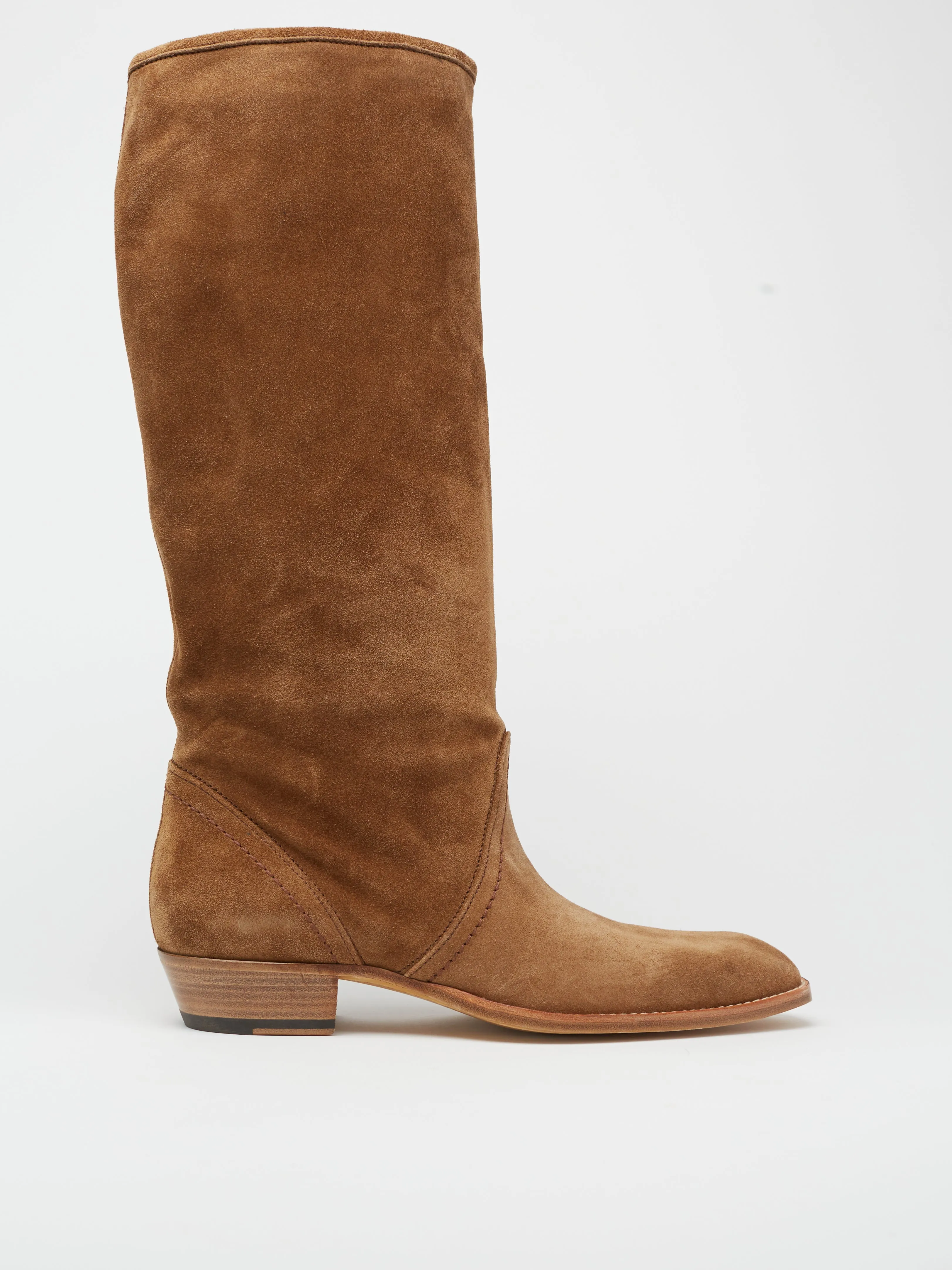 KEITH ROLL DOWN BOOTS IN TOBACCO SUEDE