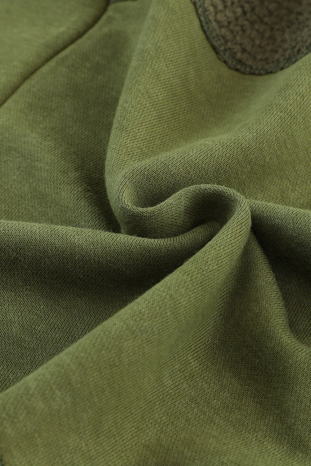 Khaki Waffle Patchwork Vintage Washed Hooded Jacket
