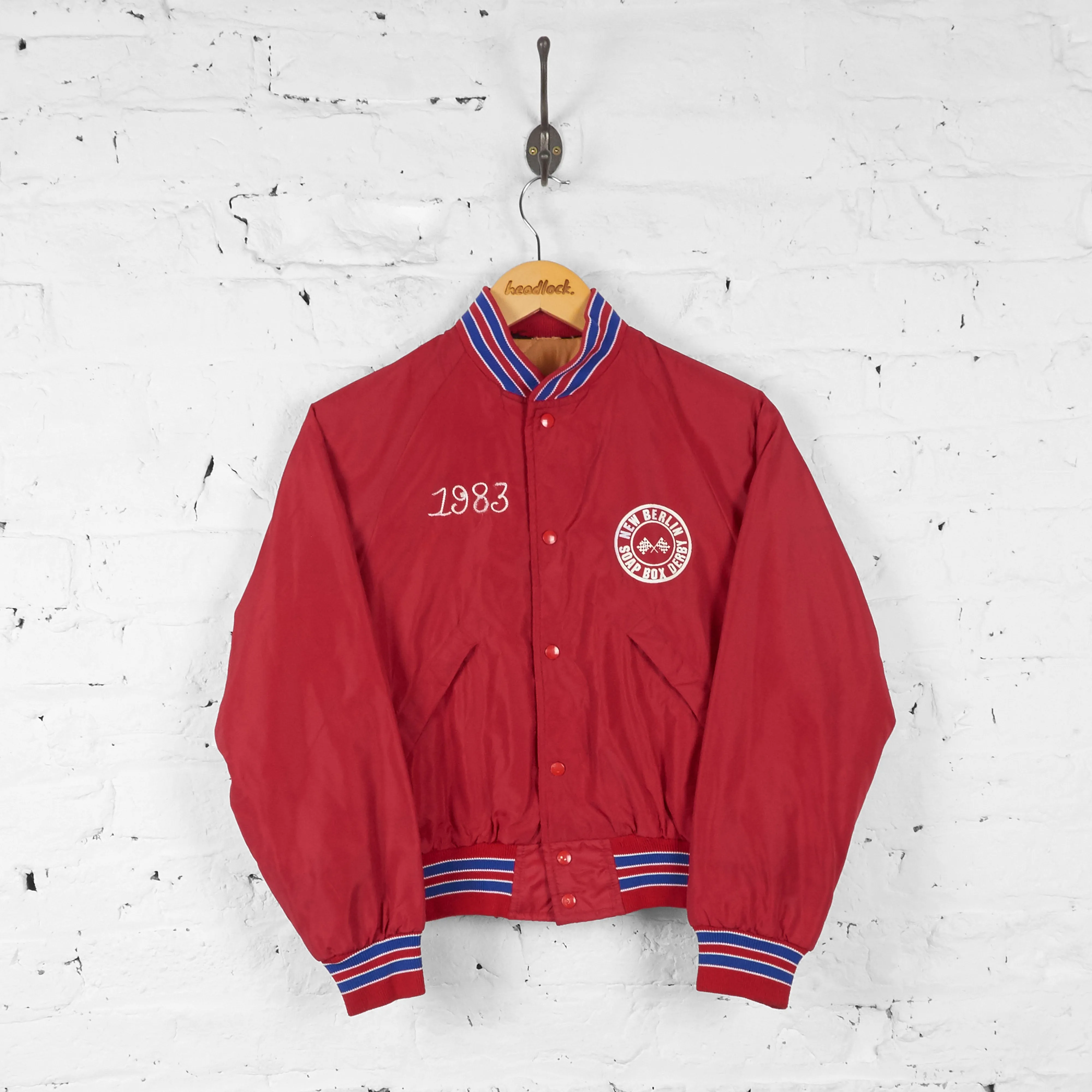 Kids 1983 Soap Box Derby Bomber Jacket - Red - M Boys