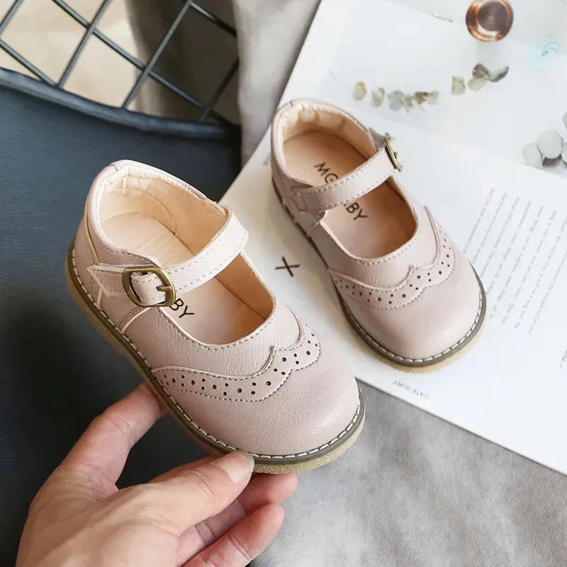 Kids' PU Leather Flat Shoes