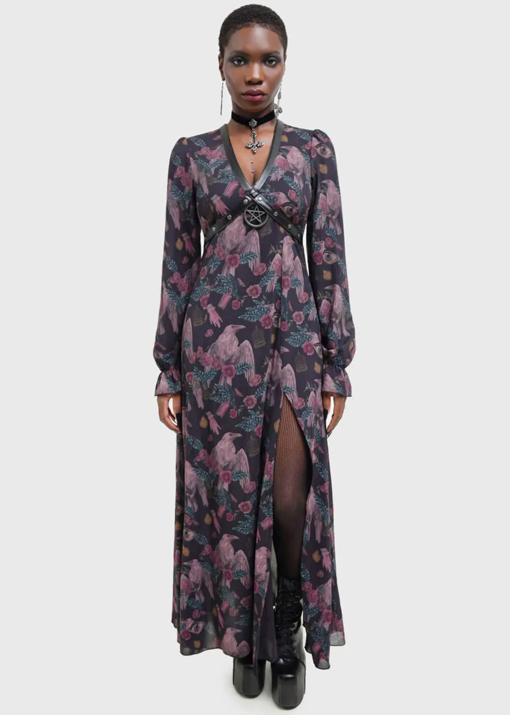 Killstar Gloomweaver Raven Maxi Dress Black