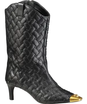 Kurt Geiger Black Regent Crystal Boot UK 4 EU 37 👠