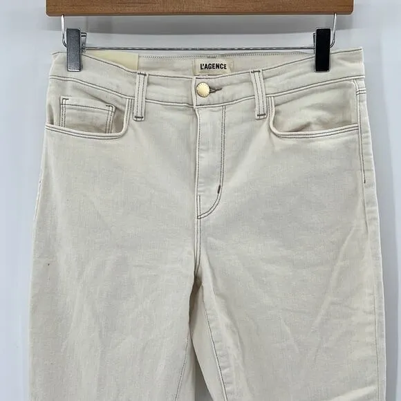 L'AGENCE Sada High Rise Cropped Slim - Macadamia - 27 - New with tags