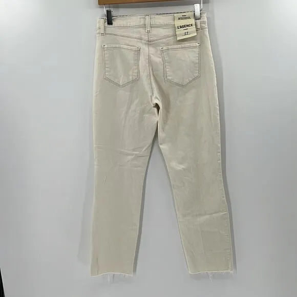 L'AGENCE Sada High Rise Cropped Slim - Macadamia - 27 - New with tags