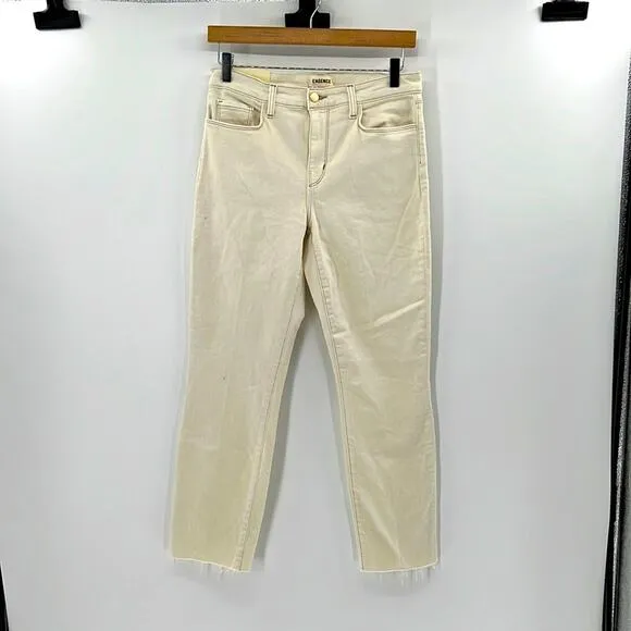 L'AGENCE Sada High Rise Cropped Slim - Macadamia - 27 - New with tags
