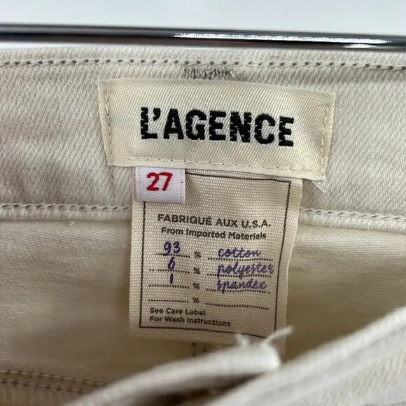 L'AGENCE Sada High Rise Cropped Slim - Macadamia - 27 - New with tags