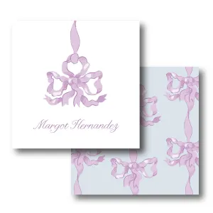Lavender Vintage Bows Calling Card
