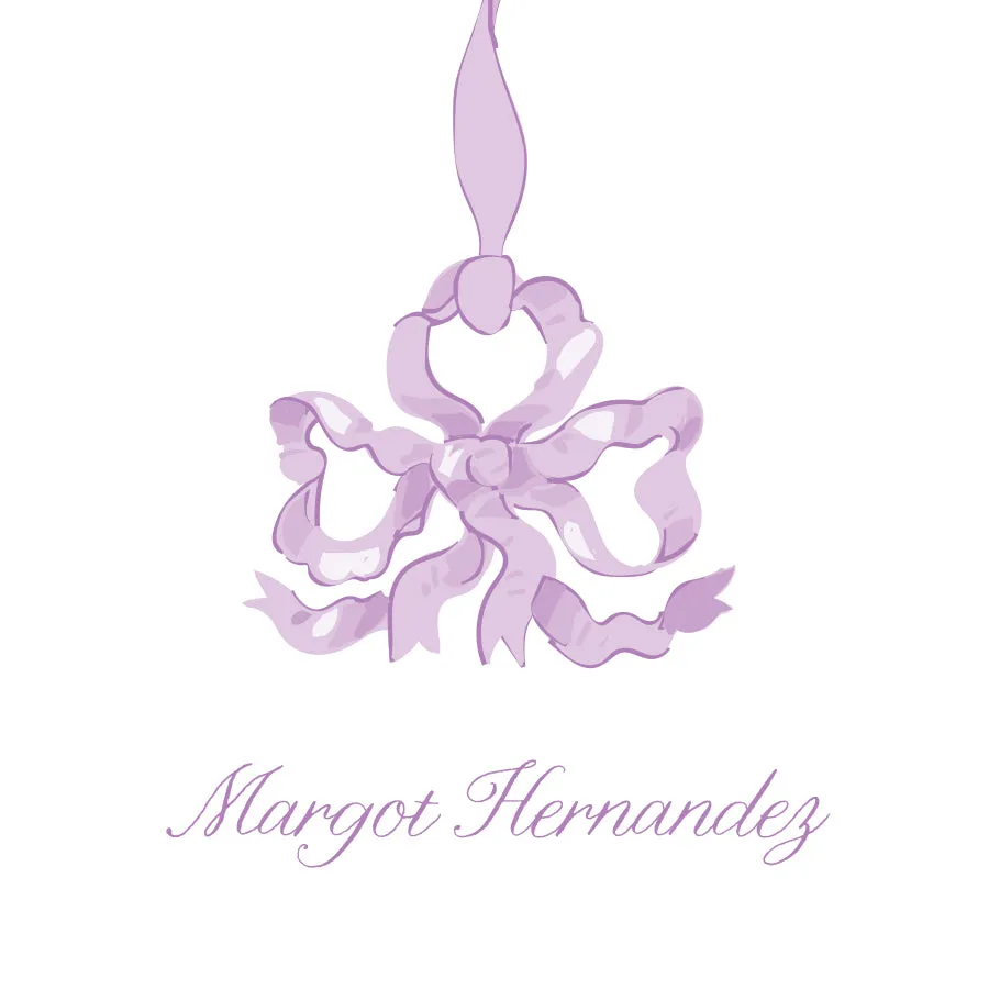 Lavender Vintage Bows Calling Card