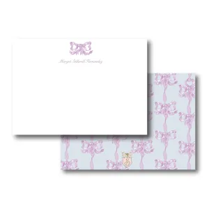 Lavender Vintage Bows Stationery