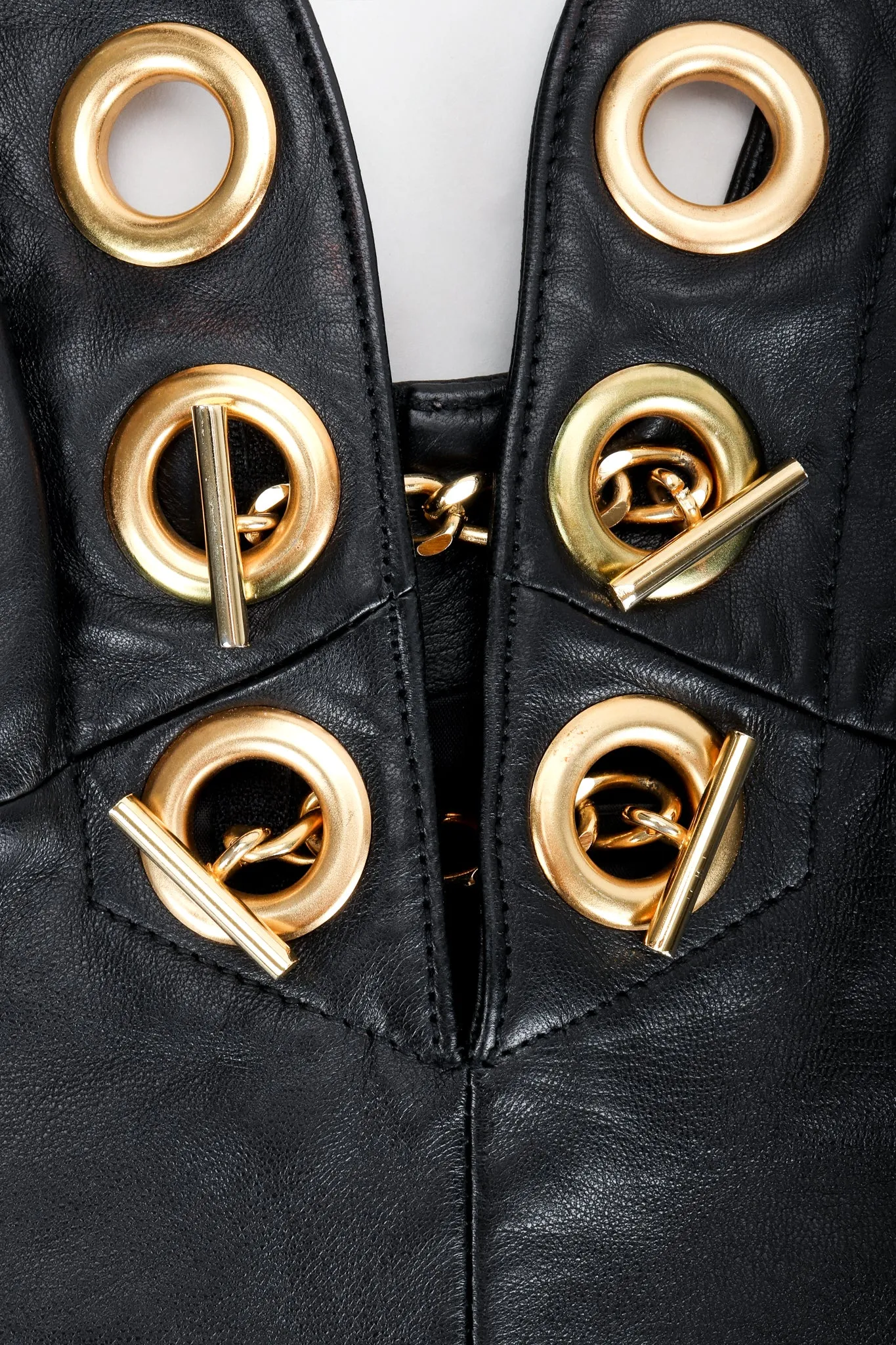 Leather Grommet Bodycon Dress