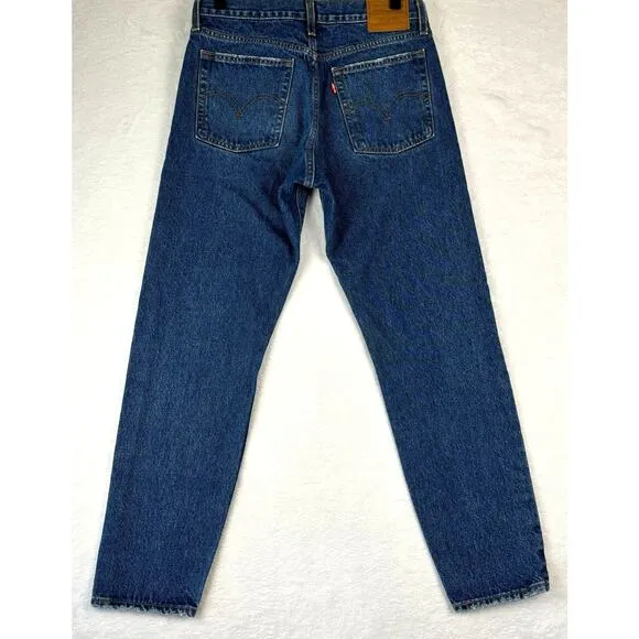 Levi's Premium Wedgie Icon Fit Ankle Jeans Women's Size 28 Oxnard Edge Dark Wash